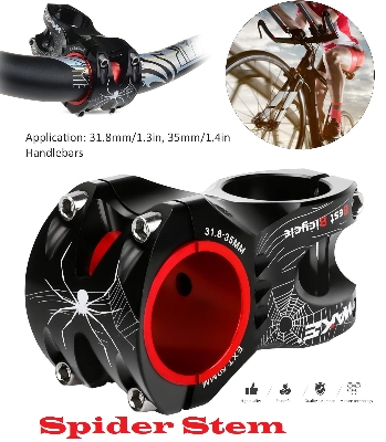 Picture of WAKE Spider Adjustable Bicycle Stem MTB Bike Short Handlebar Stem Riser Fixed Bike B