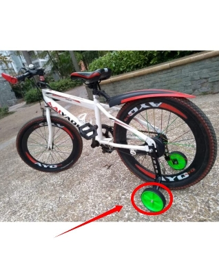 Picture of Bicycle Cycle Side Supporter Wheel Set for 20 inch Bicycle Plastic and Steel Bicycles Side Supporter for Baby Bicycle