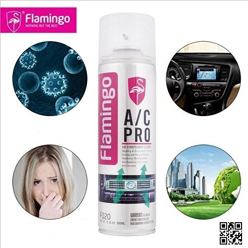 Picture of Flamingo Air Conditioner Cleaner Ac Pro, Flamingo A/C Pro 500ml Cleaner For Household, Office, Car Air Conditioner