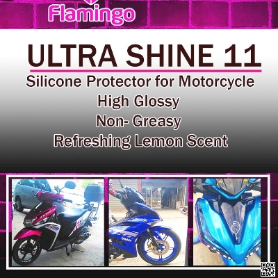 Picture of Flamingo Ultra Shine 11 Silicone Protector Car & Motorbike-450ml, Flamingo Ultra Shine Spray Polish, Motorcycle silicon shine spray polish