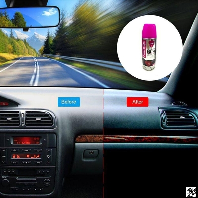 Picture of Flamingo Dashboard Polish Lemon- 450 ml, Car Motorcycle, Plastic, Rubber, Wood, Leather Goods Shiny Spray Polish