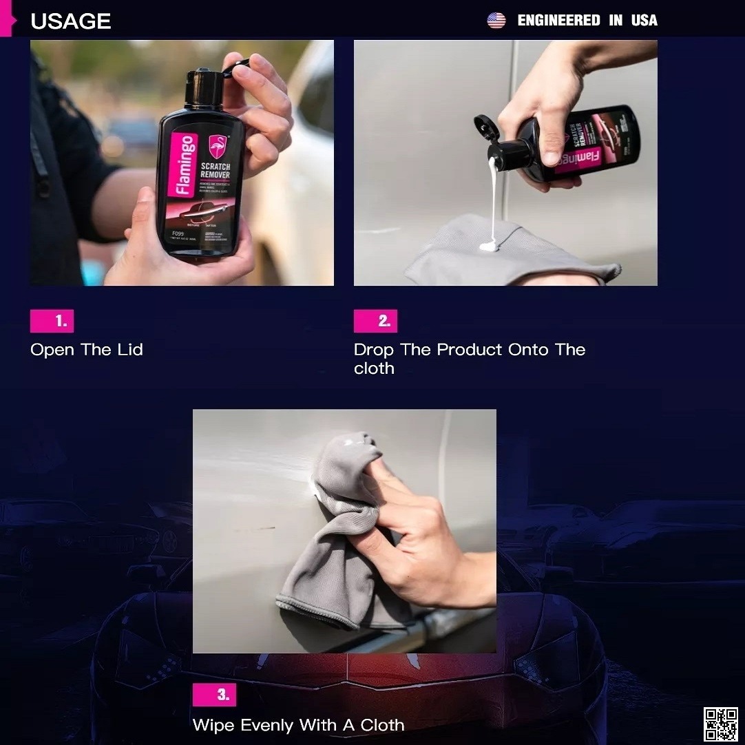 Picture of Flamingo Scratch Remover Repair Agent Polishing Wax, Car Motorcycle Paint Scratch Remover