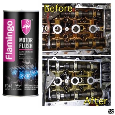 Picture of Flamingo Motor Flush Engine Cleaner (Engine Flush) for Motorcycle/Car/Bus/Truck, Remove gums, varnishes and sludge from internal parts All Petrol, Octen, Cng & Diesel Engine