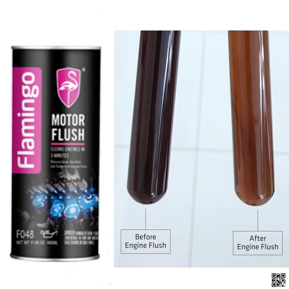 Picture of Flamingo Motor Flush Engine Cleaner (Engine Flush) for Motorcycle/Car/Bus/Truck, Remove gums, varnishes and sludge from internal parts All Petrol, Octen, Cng & Diesel Engine