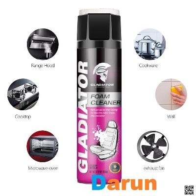 Picture of Gladiator Multi Purpose Foam Cleaner with Brush 650 ml, Car, Motorcycle, Household, Kitchen, Bathroom Cleaner Foam Spray