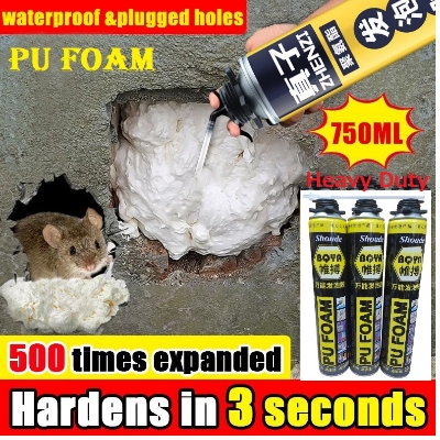 Picture of PU Foam Spray 750ml Expanding Spray Hardens In 3 Seconds PU Foam Sealant Waterproof & Plugged Holes