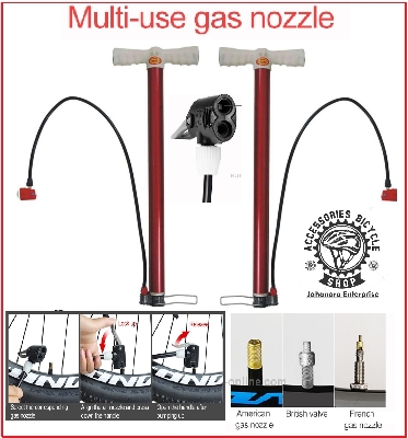 Picture of AIR Pump with 2 Needle for Cycle, Football, Volleyball, Basketball, Handball (Multicolour, Nylon & Steel)