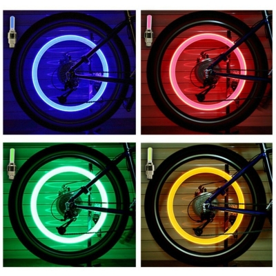 Picture of LED Flash Light Lamp Bike Car Tire Tyre Wheel Valve Sealing Caps Lampu Tayar basikal