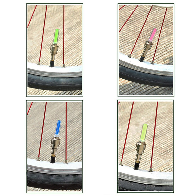 Picture of LED Flash Light Lamp Bike Car Tire Tyre Wheel Valve Sealing Caps Lampu Tayar basikal