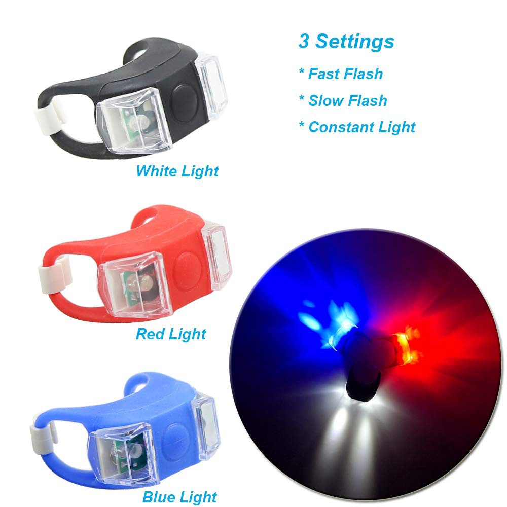 Picture of Bicycle Safety Light Cycling Bike MTB lampu Lajak (3 Mode) 2pc Frog Strobe Tail Rear Light Warning Light Lampu Basikal