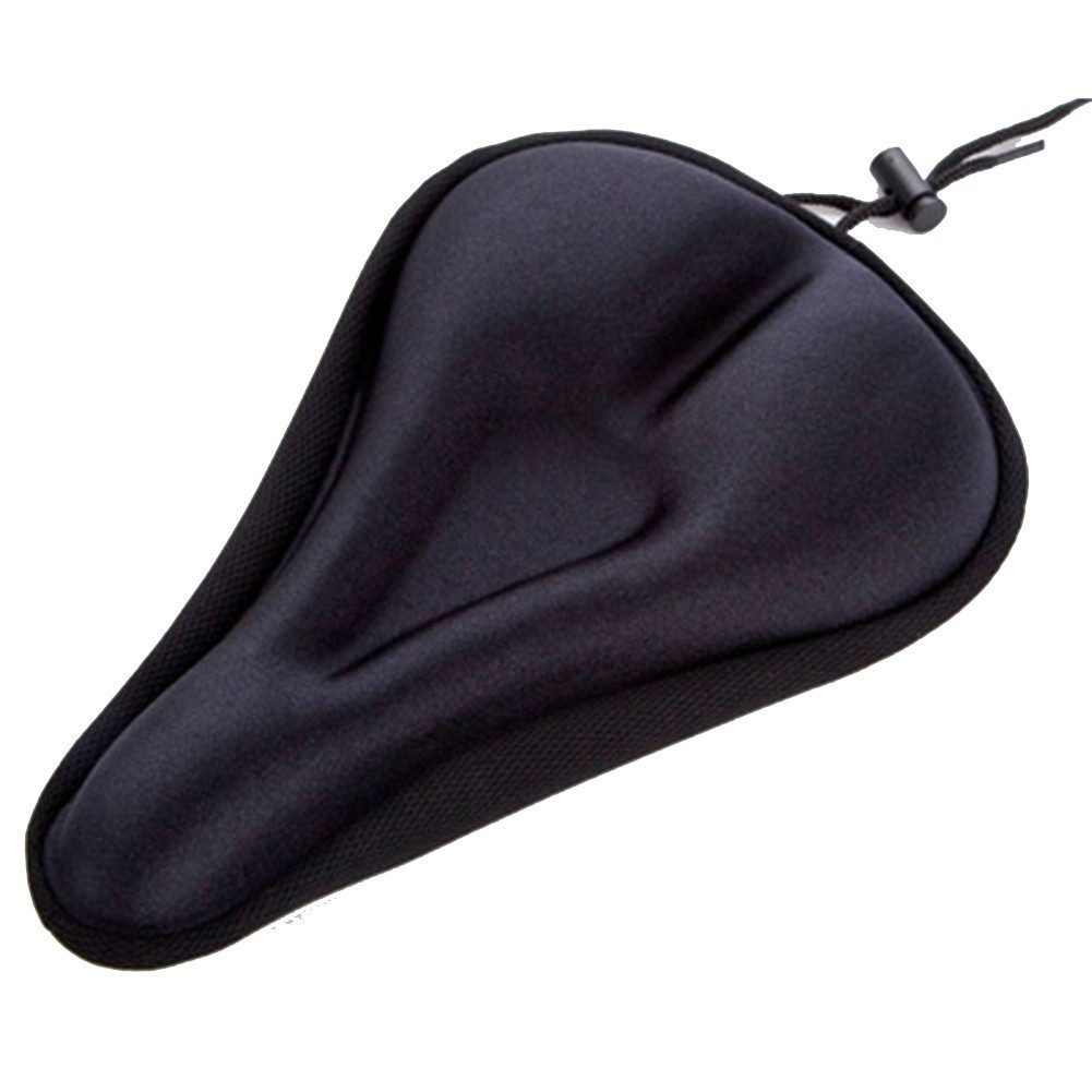 Picture of Bike Bicycle Saddle Seat Cover Cushion Soft Cycling Bike Seat Cover Black