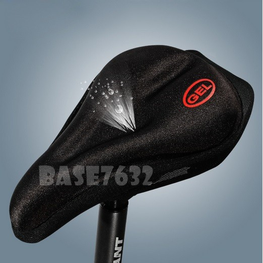 Picture of Bike Bicycle Saddle Seat Cover Cushion Soft Cycling Bike Seat Cover Black