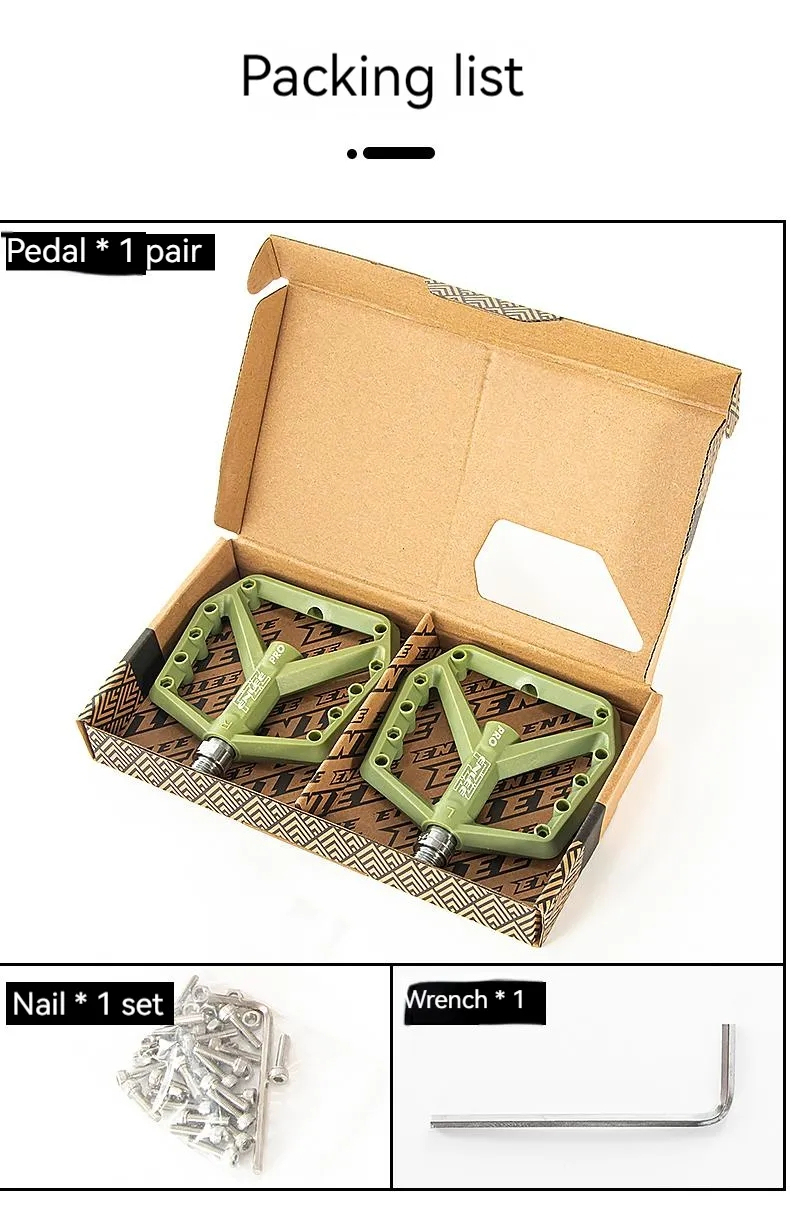 Picture of ENLEE PRO Bicycle Pedals Bike Ultralight Seal DU Bearings Cycling Aluminium Pedal BMX MTB Pedals Flat Platform Bicycle Parts Accessories