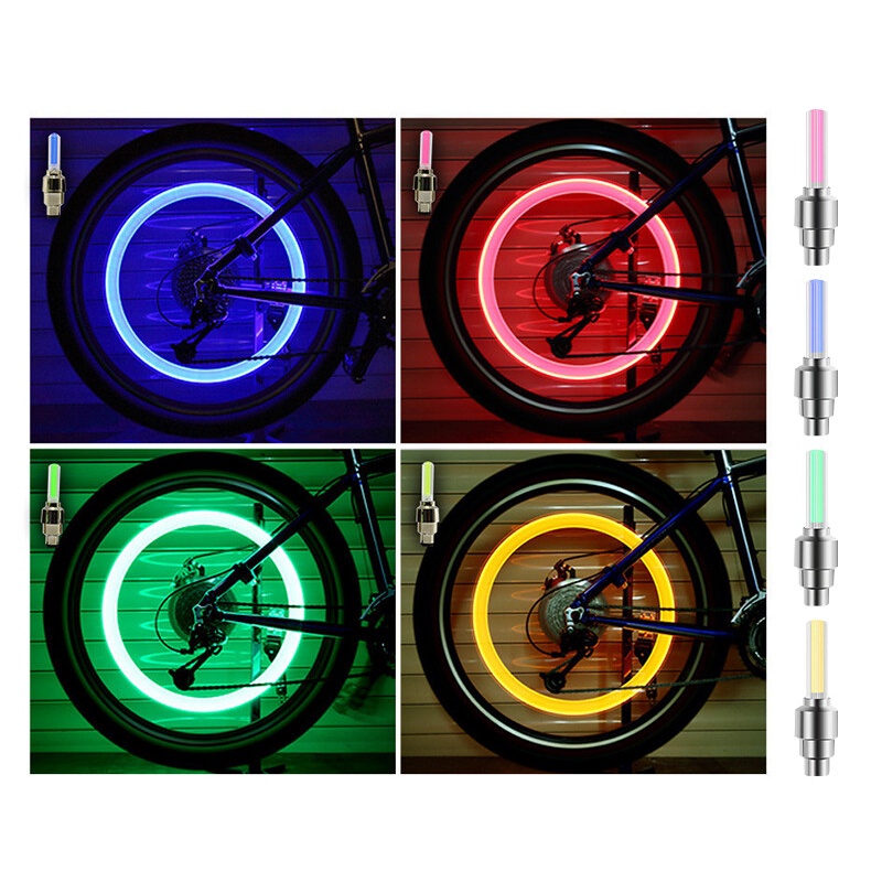 Picture of 2PCS/PAIR Bicycle Light LED Valve Light Tire Safety Warning Flashlight Spoke Light