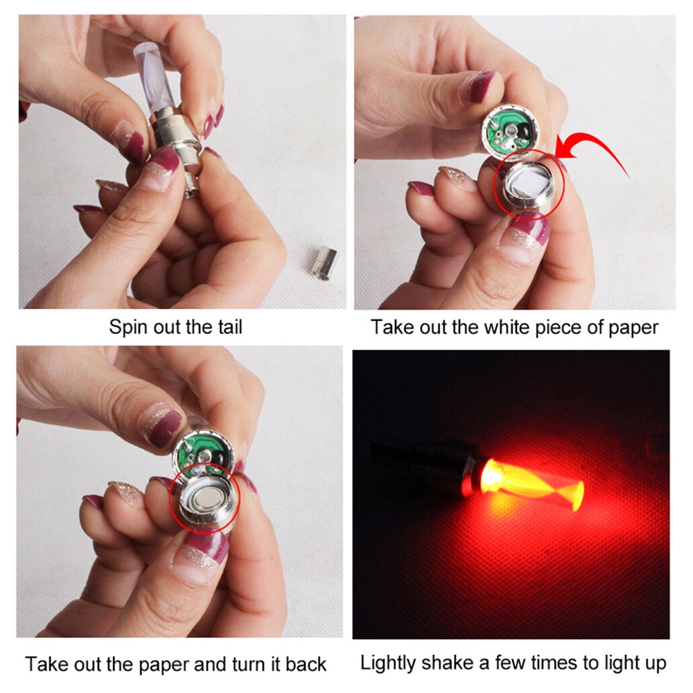 Picture of 2PCS/PAIR Bicycle Light LED Valve Light Tire Safety Warning Flashlight Spoke Light