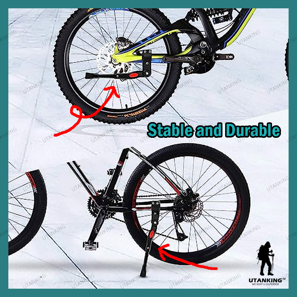 Picture of 20"-29" Bicycle Alloy Aluminum 3 Point Side Stand Kick Stand MTB Tongkat Basikal