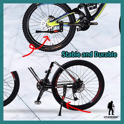 Picture of 20"-29" Bicycle Alloy Aluminum 3 Point Side Stand Kick Stand MTB Tongkat Basikal