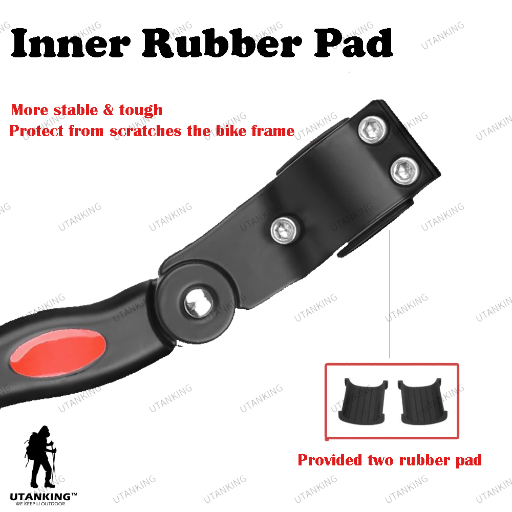 Picture of 20"-29" Bicycle Alloy Aluminum 3 Point Side Stand Kick Stand MTB Tongkat Basikal