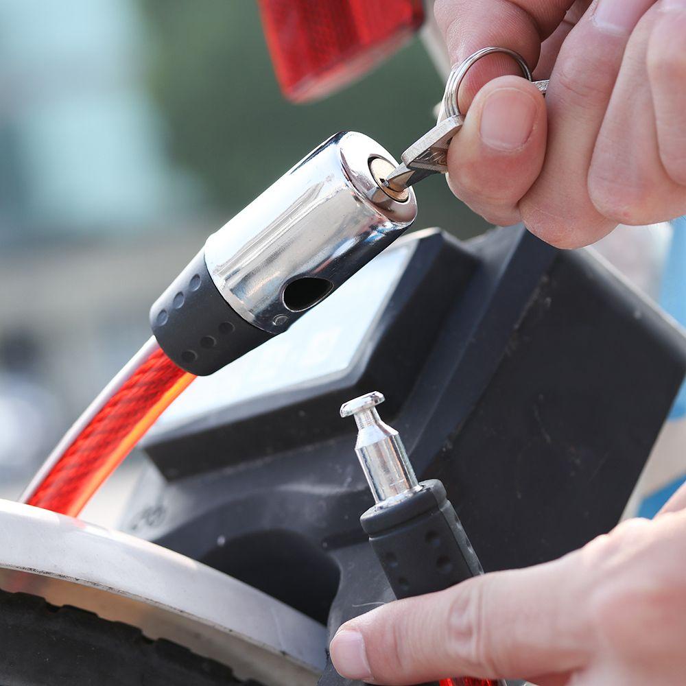 Picture of Bicycle Lock With 2 Keys Portable Steel Chain Cycling Cable Anti-Theft