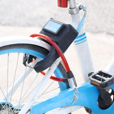 Picture of Bicycle Lock With 2 Keys Portable Steel Chain Cycling Cable Anti-Theft