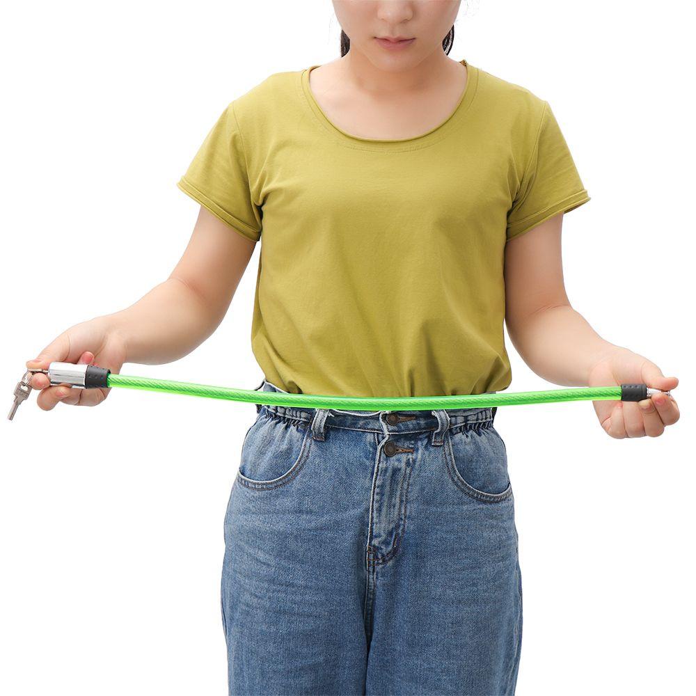 Picture of Bicycle Lock With 2 Keys Portable Steel Chain Cycling Cable Anti-Theft