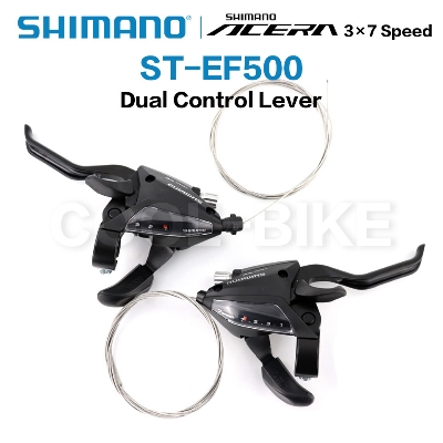 Picture of EF65 Mountain Bike Bicycle Aluminum Alloy Single 3x7 Left Right Speed Trigger Shifter Brake Derailleur