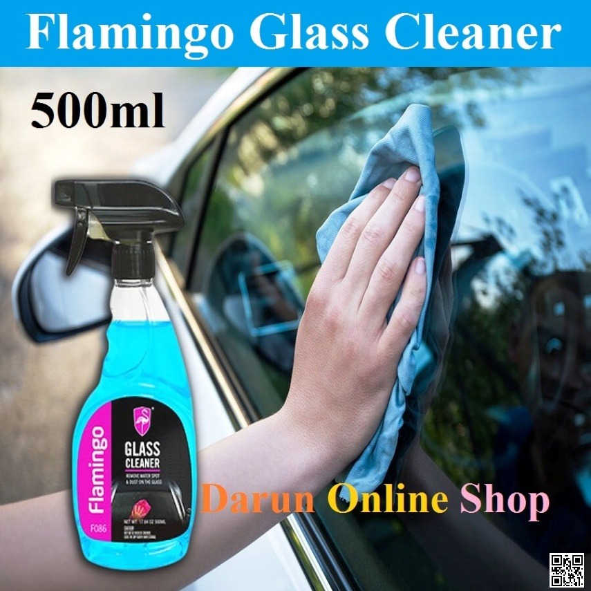Picture of Flamingo Glass Cleaner 500ml, Liquid Trigger Spray For Car, Home, Office, Window Glass Cleaner