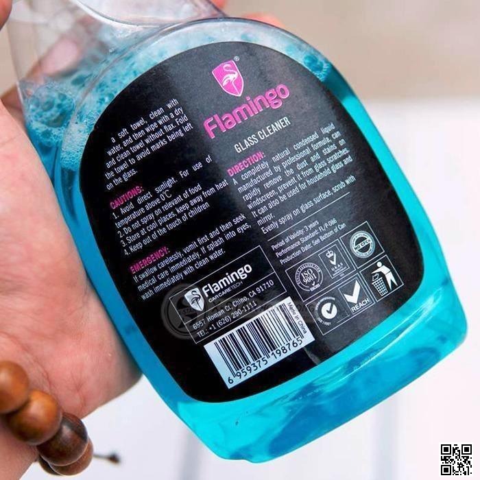 Picture of Flamingo Glass Cleaner 500ml, Liquid Trigger Spray For Car, Home, Office, Window Glass Cleaner