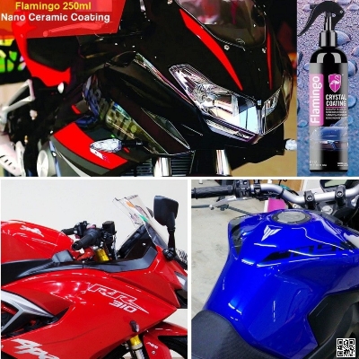 Picture of Flamingo Crystal Coating 250ml, Ceramic Coating for Motorcycle / Car Paint Care Nano Hydrophobic Coating Waterproof High Gloss Shine Liquid Polish Wax