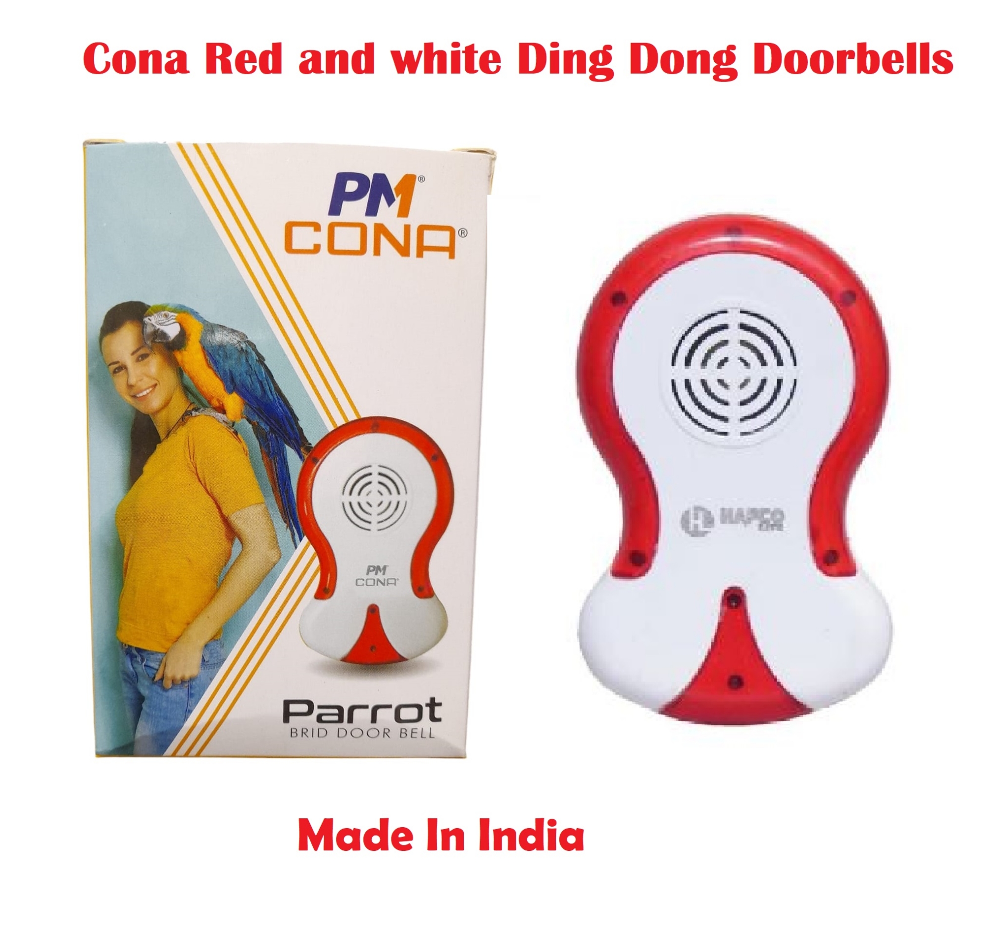 Picture of Cona Red and white Ding Dong Doorbells & Bell Push, Home Calling Bell