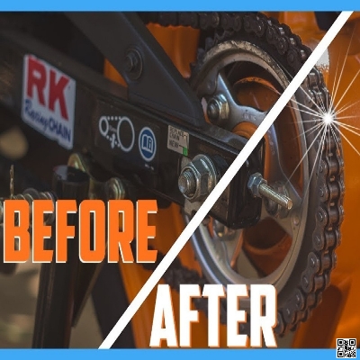 Picture of Gladiator Chain Lube And Brush Combo, Chain Cleaner and Lubricant, Motorcycle Chain Lube Oil, Bike Cycle Chain Lube Oil,