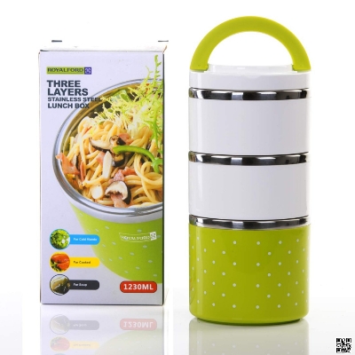 Picture of Thermal Lunch Box, Stainless Steel Insulated Box, Leakproof Food Storage Container with Double Handles