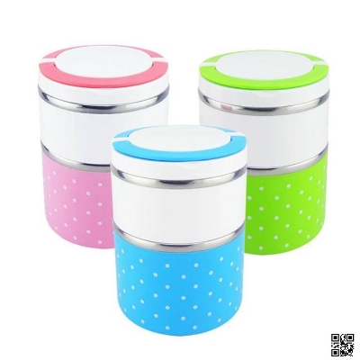 Picture of Thermal Lunch Box, Stainless Steel Insulated Box, Leakproof Food Storage Container with Double Handles