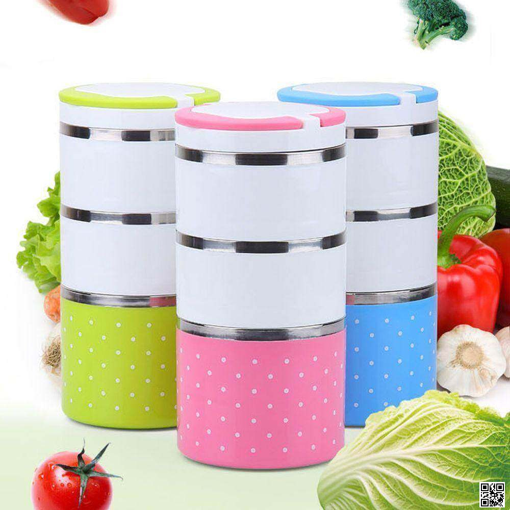 Picture of Thermal Lunch Box, Stainless Steel Insulated Box, Leakproof Food Storage Container with Double Handles