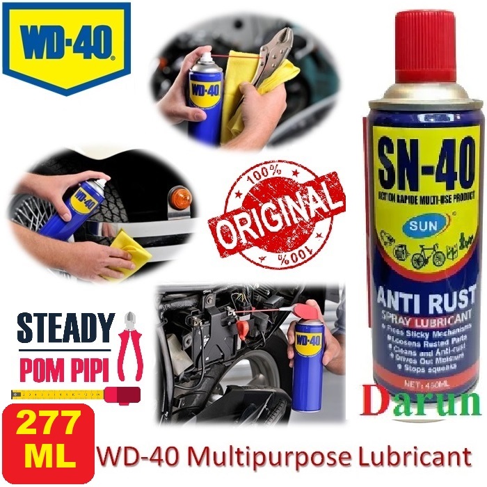 Picture of Sun SN-40 Anti Rust Spray Lubricant 450ml, anti rust proof lubricant, Rust Cleaner Remover and Protector Liquid Spray