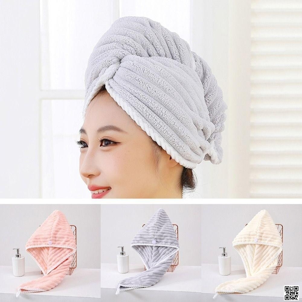 Picture of Super Absorbent, Quick Drying Hair Towel, Microfiber Hair Dry Cap