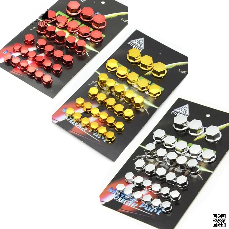 Picture of 30Pcs Motorcycle Screw Nut Bolt Cap Cover Modification Decorative Universal Frame Sliders Sleeve Muff For Bike, motorcycles, electric motorcycles, scooters