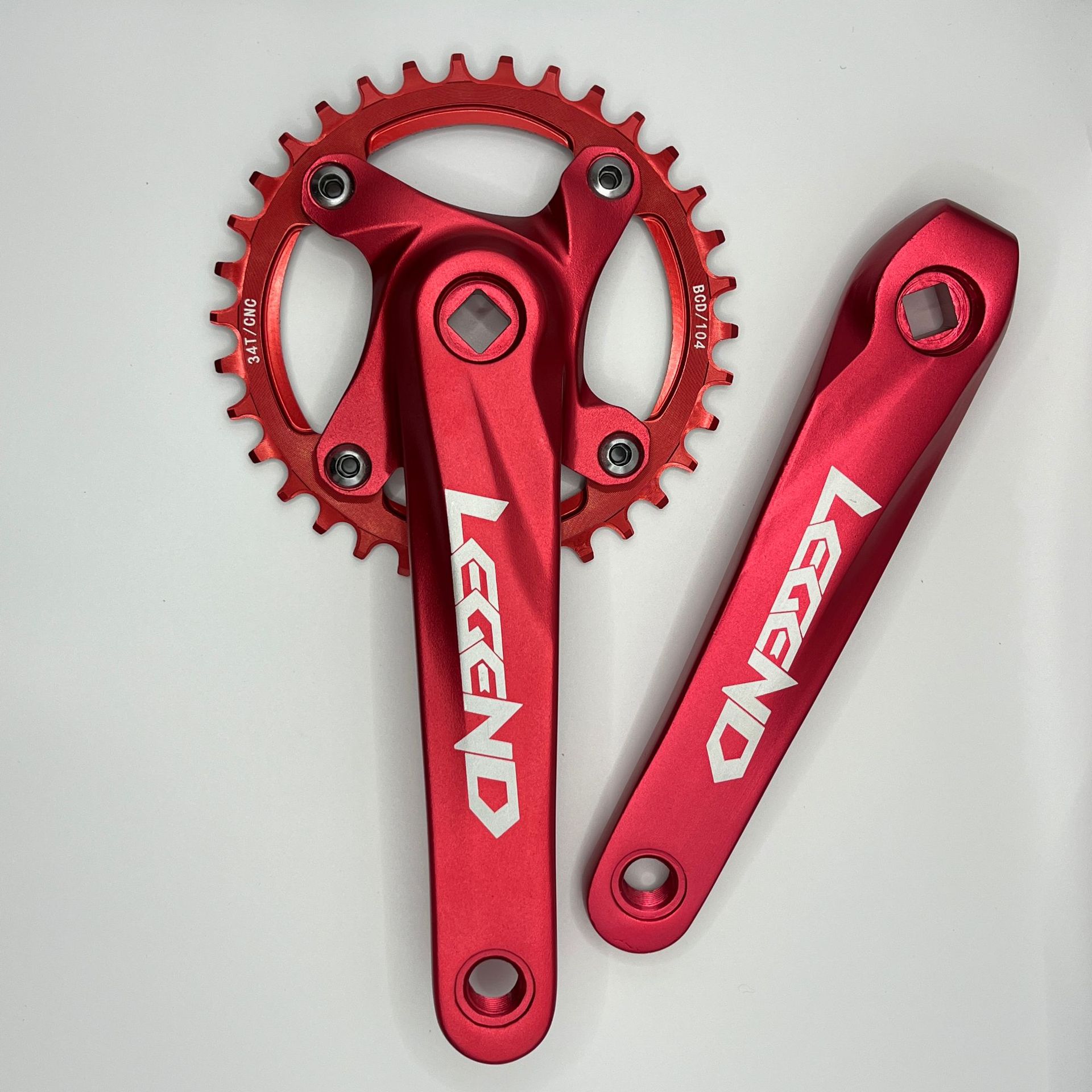 Picture of LEGEND Crankset Square Taper BCD104/34T Chainring Compatible with Aluminium Sram