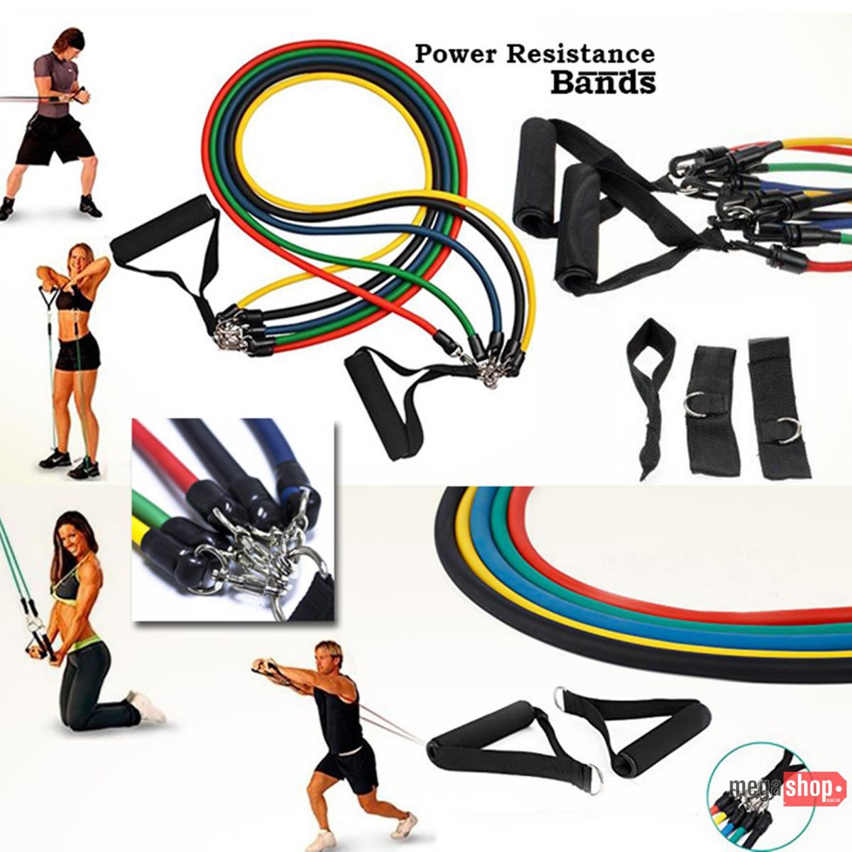 Picture of Exercise Power Resistance Bands Set – 5 in 1