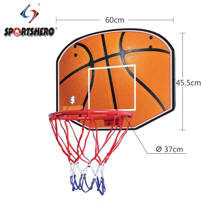 Picture of Wall Mounted Indoor Basketball Hoop and Backboard Full Size