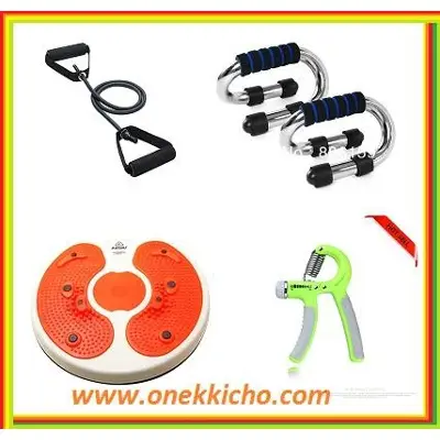 Picture of Combo Pack of Push Up Bar, Resistance Band, Figure Twister and A.Hand Grip