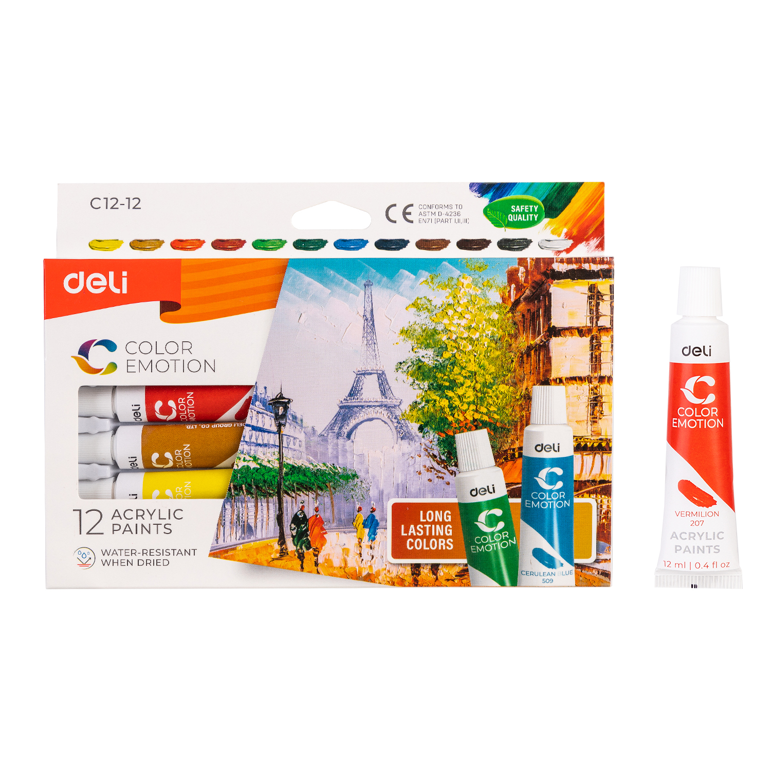 Buy Deli Acrylic Colour 12ml Tube -EC12-12 at Best Prices in Bangladesh
