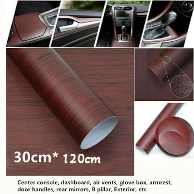 Picture of Car Interior Dashboard Diy Wood Textured Grain Vinyl Wrap Sticker Decal Sheet 12"X48" - 30Cm/120Cm - Car Sticker
