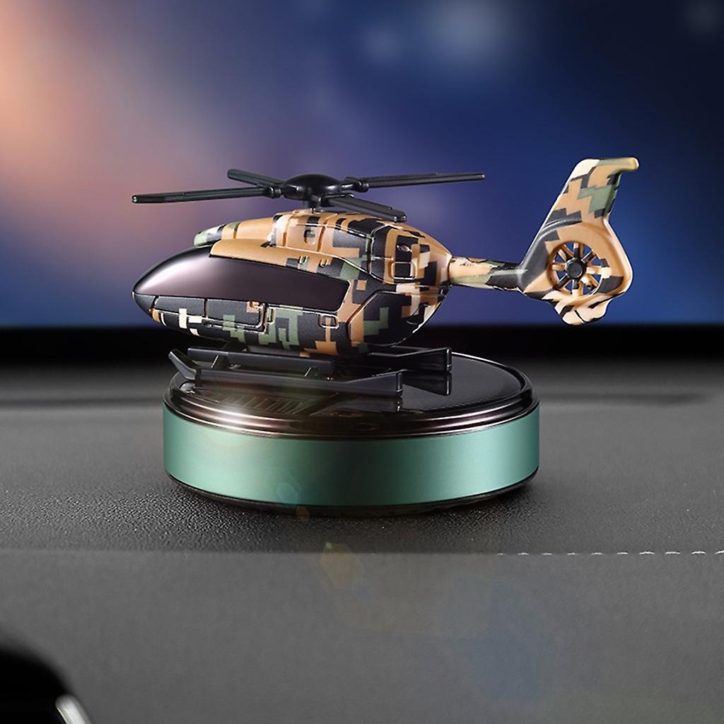 Picture of Car Dashboard Airplane Decoration Solar Air Freshener Aromatherapy Helicopter