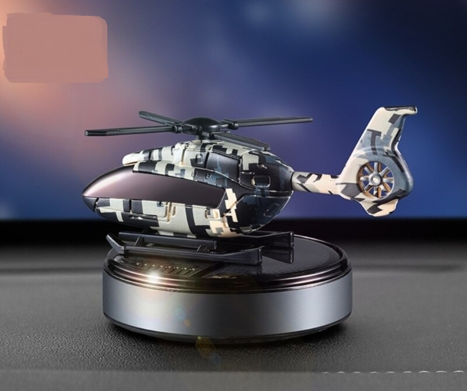 Picture of Car Dashboard Airplane Decoration Solar Air Freshener Aromatherapy Helicopter