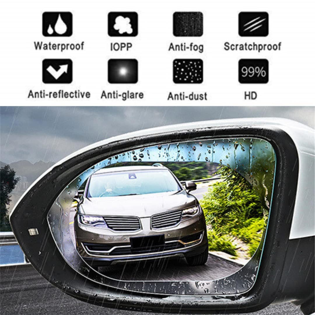 Picture of 2 Pis Anti Fog Film 1 Pair for Side Mirror Rainproof Film Anti Rain Film Water Anti Fog for Car