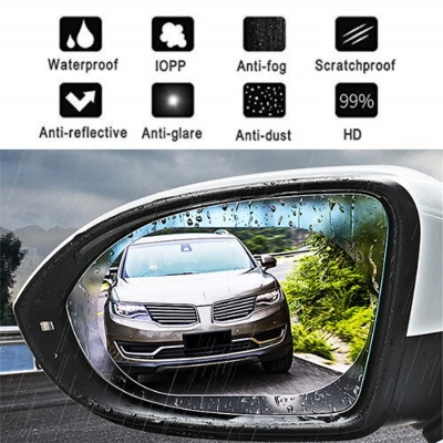 Picture of 2 Pis Anti Fog Film 1 Pair for Side Mirror Rainproof Film Anti Rain Film Water Anti Fog for Car