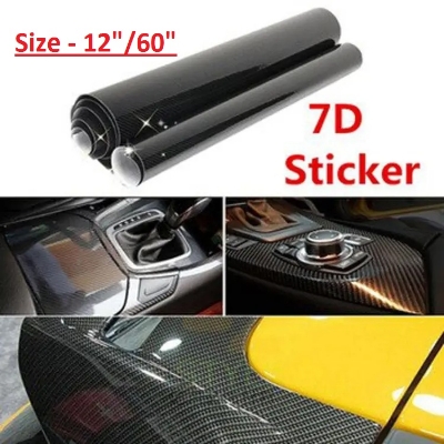 Picture of 7D Glossy Sticker Carbon Fiber Style PCV Car Interior/Exterior Sticker - 12"/60"