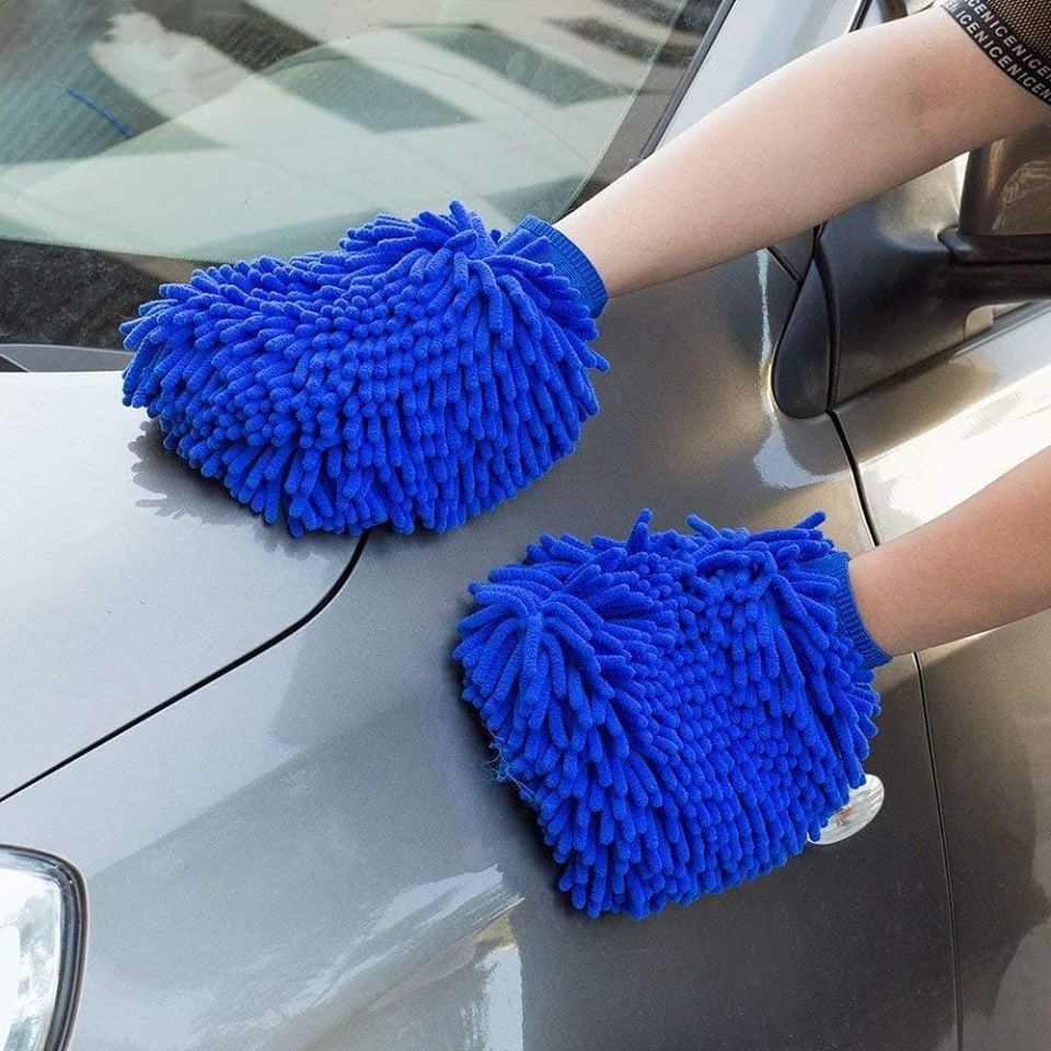 Picture of Premium Quality Microfiber Car/Bike Washer Sponge Cleaning Car/Bike Care Detailing Brushes Washing Towel Auto Gloves - 1 Pis