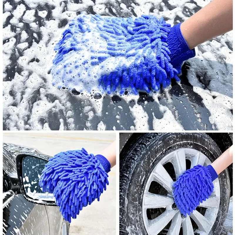 Picture of Premium Quality Microfiber Car/Bike Washer Sponge Cleaning Car/Bike Care Detailing Brushes Washing Towel Auto Gloves - 1 Pis